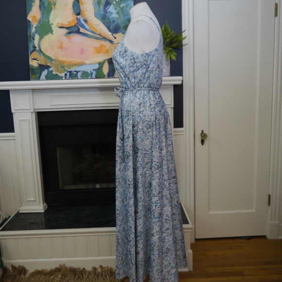 Catherine Malandrino Blue Floral Cutout Maxi - 2 - Picture 2 of 7